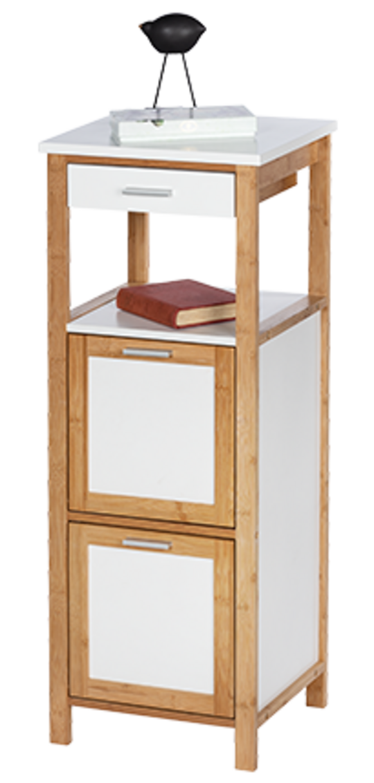 WENKO Regal 2 Fächer mit Schublade Finja