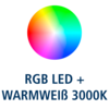 Ein buntes Icon für die RGB und warmweiß Farben der LED Duschstange