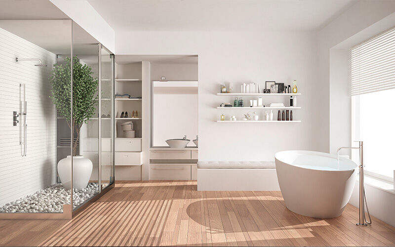 Ein Badezimmer in Naturtönen ausgestattet mit WENKO Produkten Ein Badezimmer in Naturtönen ausgestattet mit WENKO Produkten