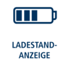 Ein blau-weißes Icon für die Ladestandanzeige der LED Duschstange