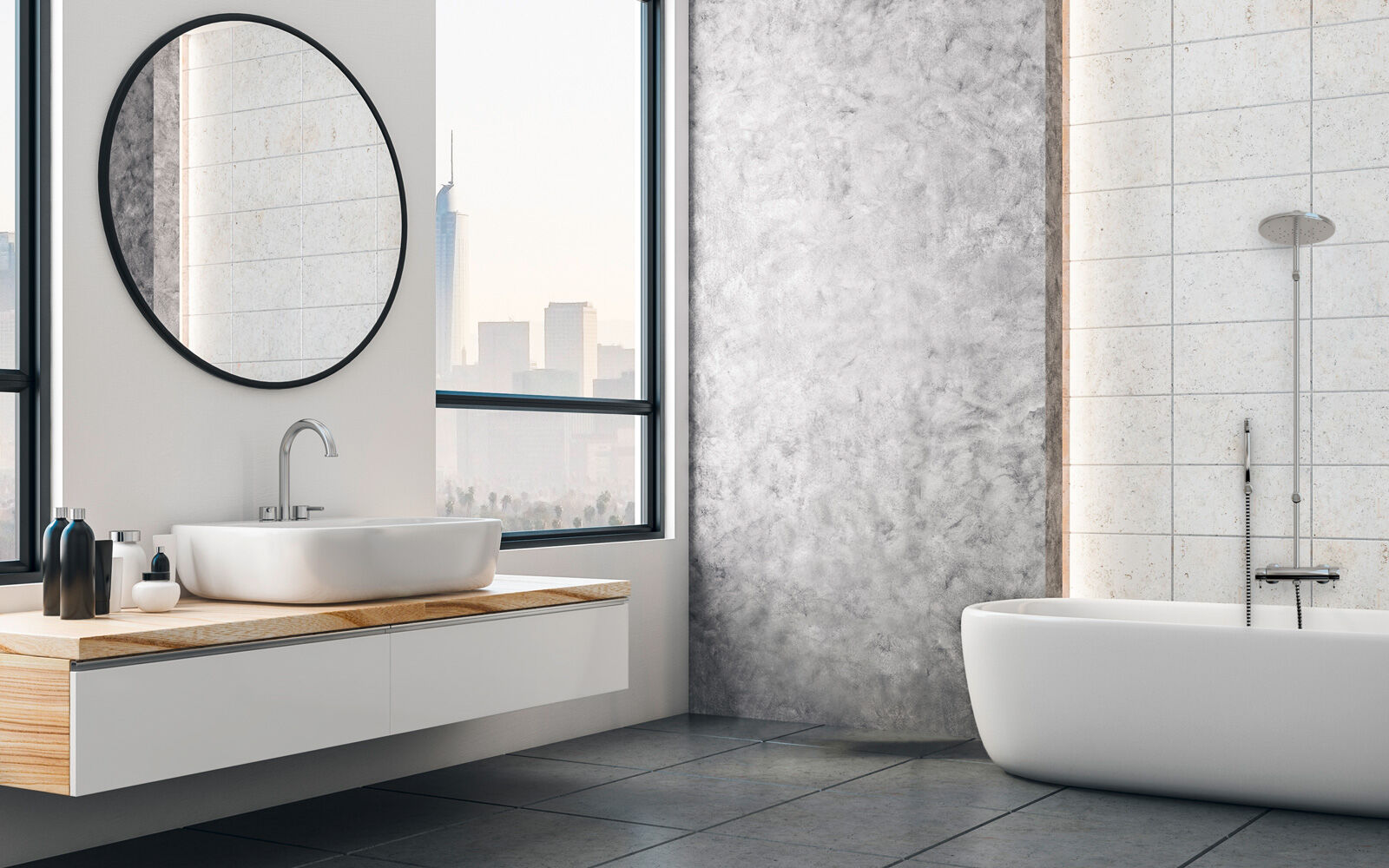 Ein modernes in Naturtönen mit WENKO Duschköpfen Ein modernes in Naturtönen mit WENKO Duschköpfen