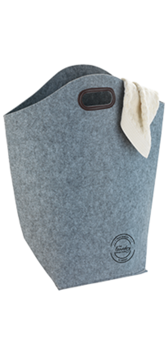 WENKO Wäschesammler Filz grau