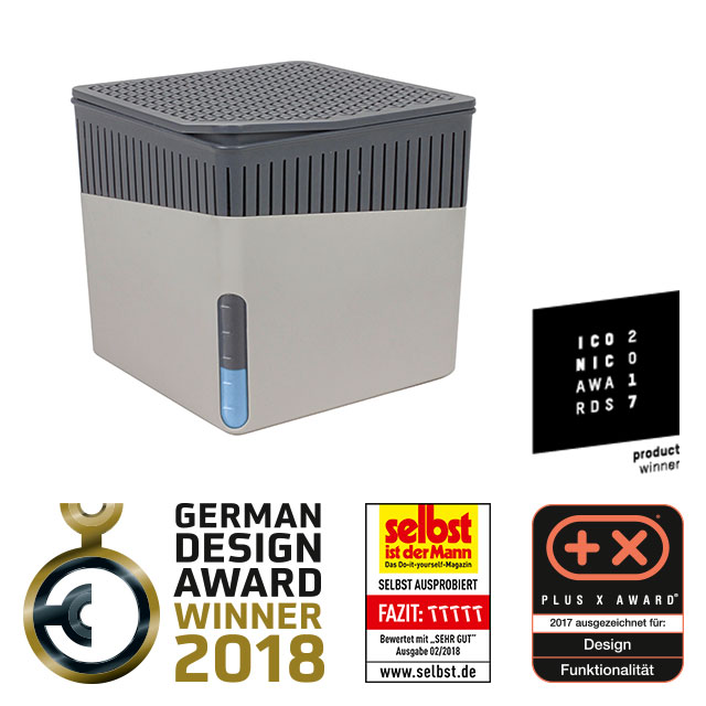 Der Raumentfeuchter Cube mit dem German Design Award 2018