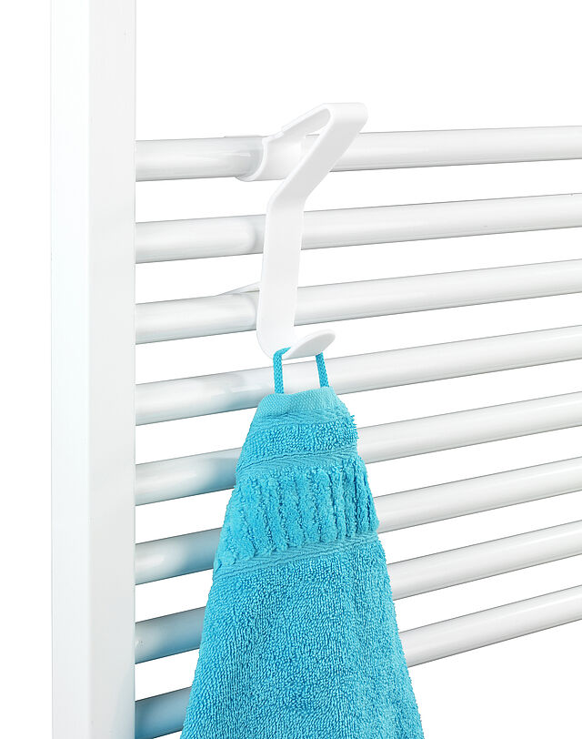 Emako WENKO 8197500 Hooks for Towel Radiator Body 12 Pieces Set Transparent Plastic 10 x 2 cm